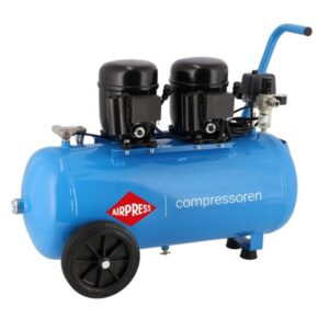 Stille compressor L 100-50 8 bar 1 pk 0.74 kW 80 l min 50 l